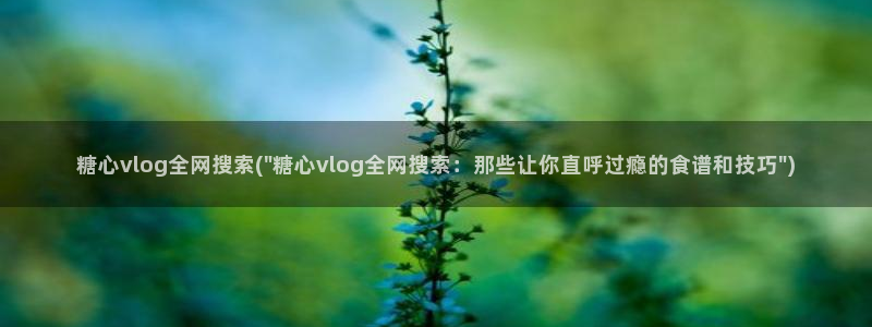 芭乐糖心vlog污:糖心vlog全网搜索