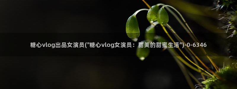 糖心vlog主演名字:糖心vlog出品女